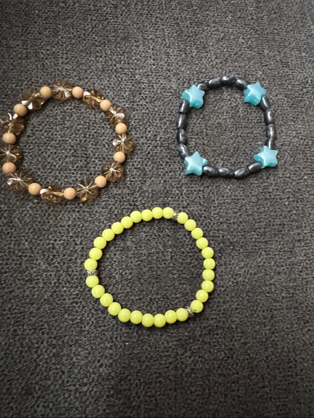 Handmade girls braclets set of 3